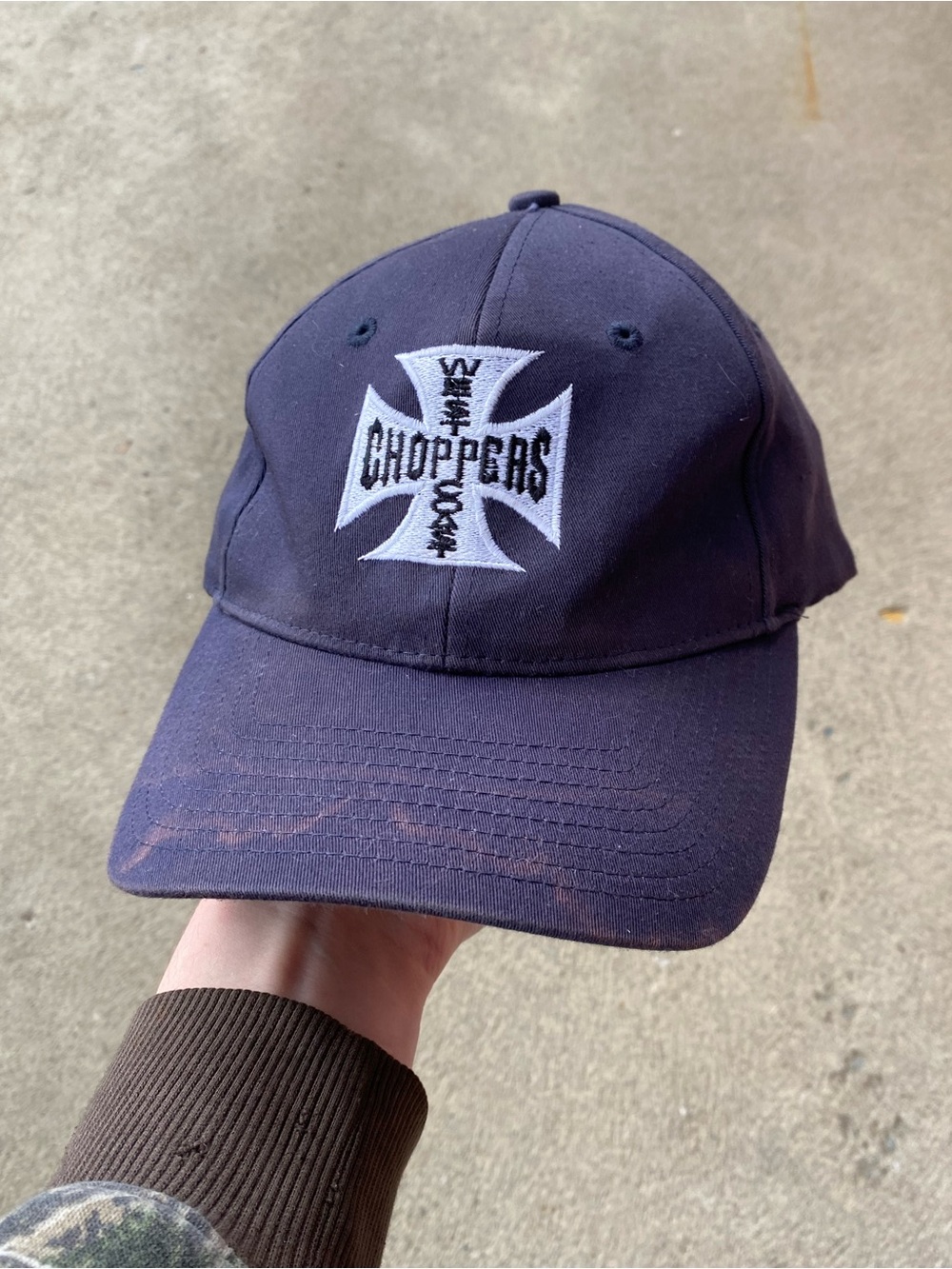 West Coast Choppers Embroidered Cross Baseball Cap - Navy